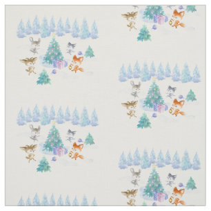 Danning Forest Animals - Julfärg Tyg