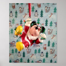 Danny Anka Santa. Träd Ornament Poster