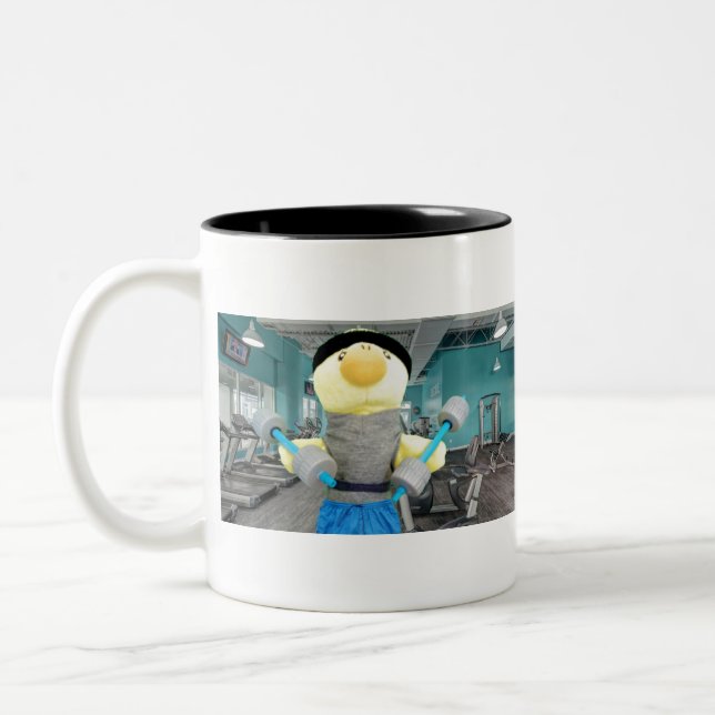 Danny Duck i gymmet Två-Tonad Mugg (Vänster)