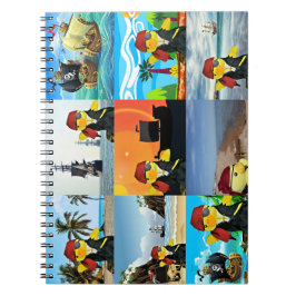 Danny Duck Pirat Collage Anteckningsbok