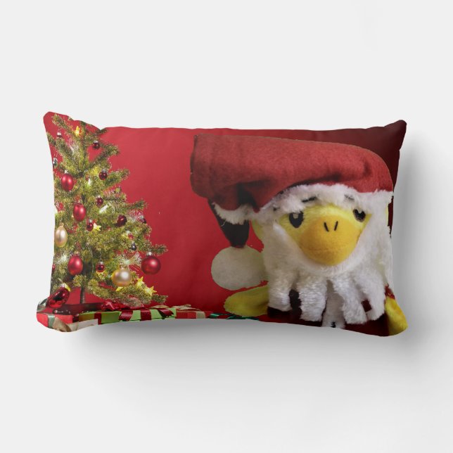 Danny Duck Santa jul ländryggskudde Lumbarkudde (Framsida)