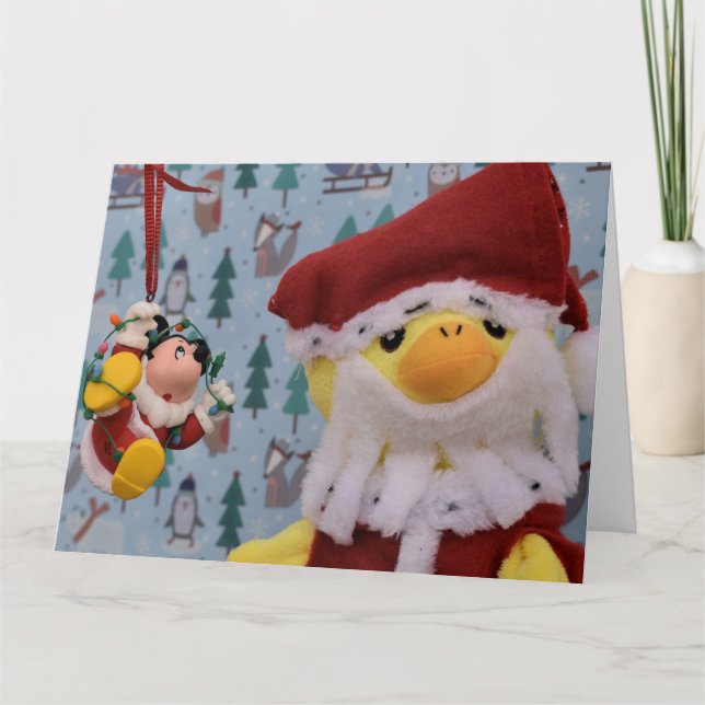 Danny Duck Santa Julkort Kort (Framsida)