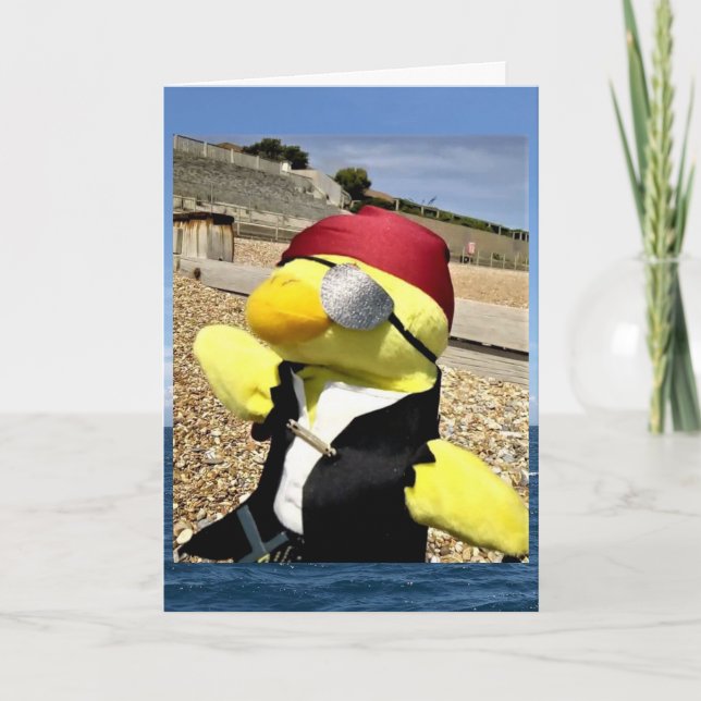 Danny Duck Sjökapten Födelsedagskort Kort (Framsida)