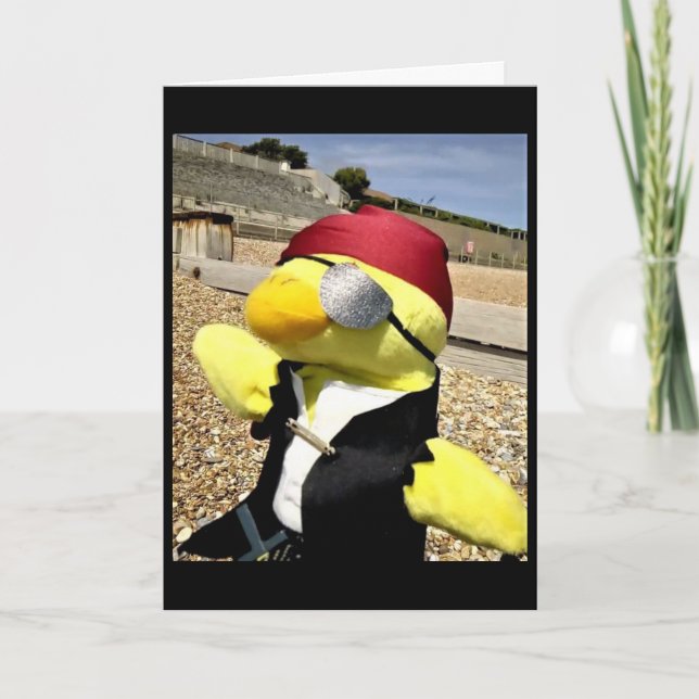 Danny Duck Sjökapten Födelsedagskort Kort (Framsida)