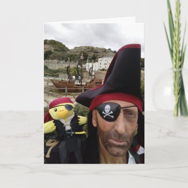 Danny Duck Sjökapten Födelsedagskort Kort (Framsida)