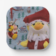 Danny Duck Tomte.   Pappers Tallrikar