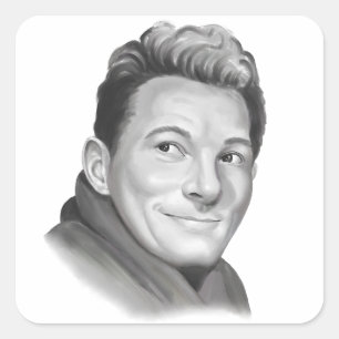 Danny Kaye Fyrkantigt Klistermärke