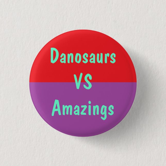 Danosaurs Vs Amazings knäppas Knapp (Framsida)