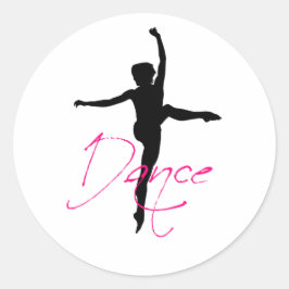 dans_2 runt klistermärke