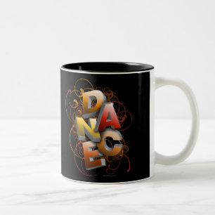 dans 3D (nedgång) Två-Tonad Mugg