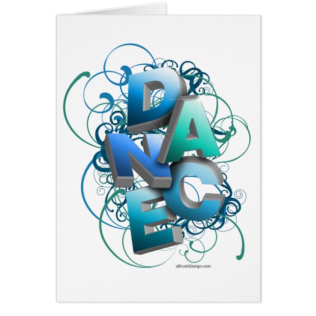 dans 3D (vår) Hälsningskort (Framsidan)