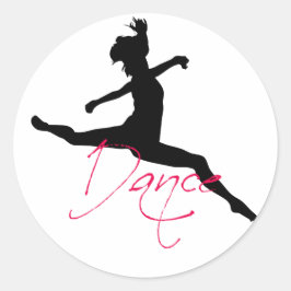 dans_6 runt klistermärke