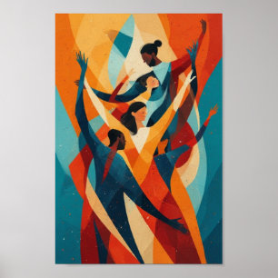 dans abstrakt konst poster
