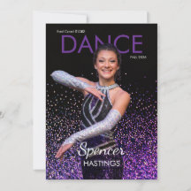 Dans Autografkort Glitter Showcase Dansarkort