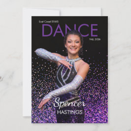 Dans Autografkort Glitter Showcase Dansarkort Julkort