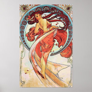 Dans av Alphonse Mucha Poster