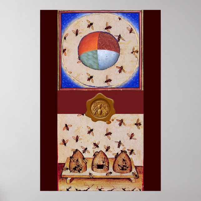 DANS AV BIVAXLAR  MED 4 ELEMENT, Vaxsigill Poster (Framsidan)
