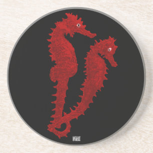 Dans av (de röda) seahorsesna, underlägg sandsten