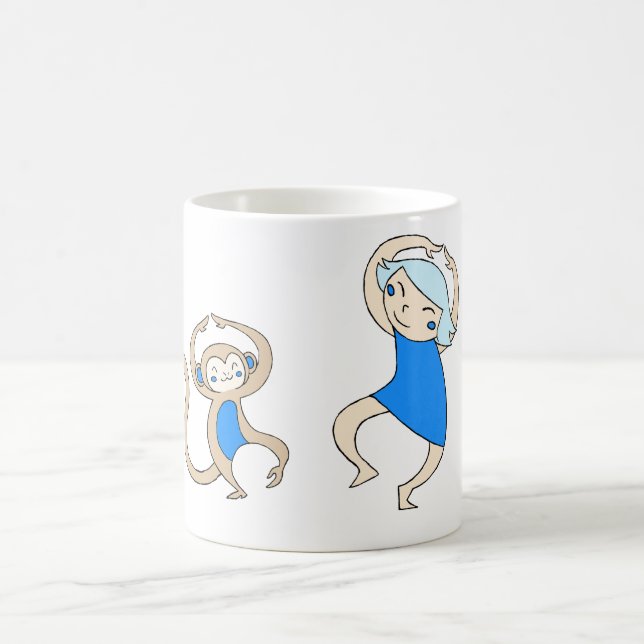Dans av debuktade aporna kaffemugg (Center)