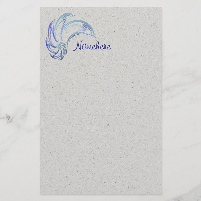 Dans av den abstrakt konsten för delfiner brevpapper (Framsida)