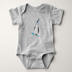 Dans av den Footed boobyen för blått T Shirt