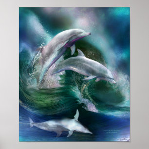 Dans av det delfinkonstaffischen/trycket poster