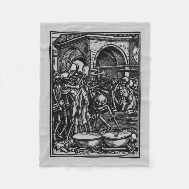 Dans av död | manar för ben allra fleecefilt (Framsidan)