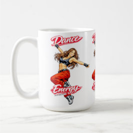 Dans av energi och frihet kaffemugg