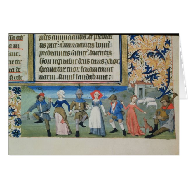 Dans av shepherdset hälsningskort (Framsidan Horizontal)