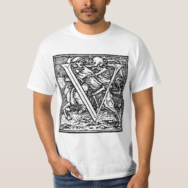 Dans av skjortan för dödbrev V Tee Shirt (Framsida)