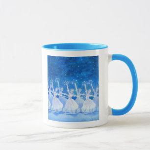 Dans av snöflingormuggen (anpassadet) mugg