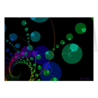 Dans av spheresna II - kosmisk Violet & kricka Hälsningskort