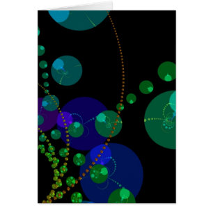 Dans av spheresna II - kosmisk Violet & kricka Hälsningskort