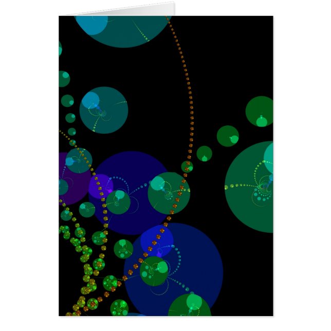 Dans av spheresna II - kosmisk Violet & kricka Hälsningskort (Framsidan)