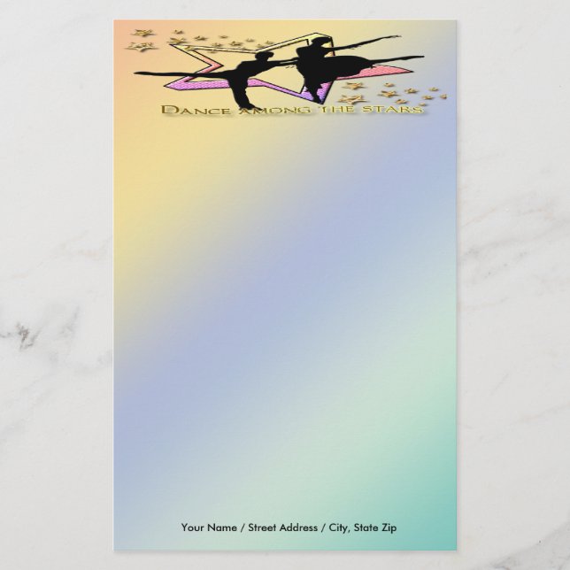 Dans bland stjärnabrevpapper brevpapper (Framsida)