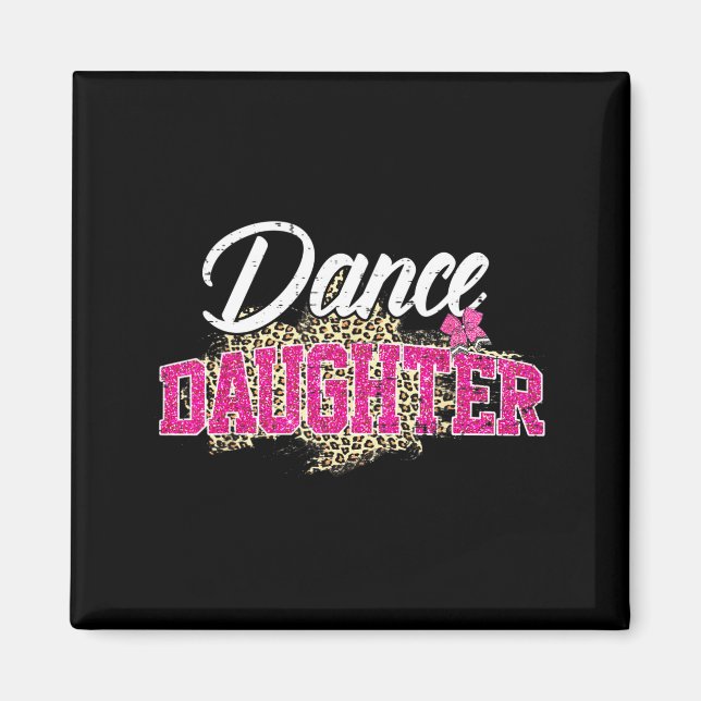 Dans dotter leopard rolig dansande dotter magnet (Framsidan)