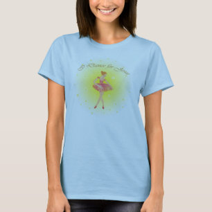 Dans för Jesus kvinna t-skjorta för stöd för b T-shirt