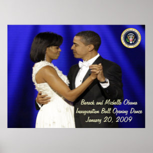 Dans för öppning för boll för presidentObama Poster
