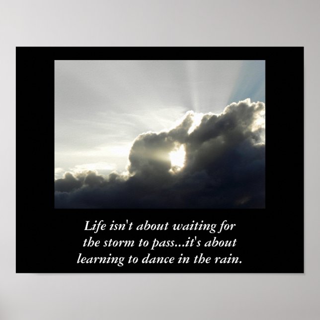 Dans i regnet - konstnärlig utskrift poster (Framsidan)