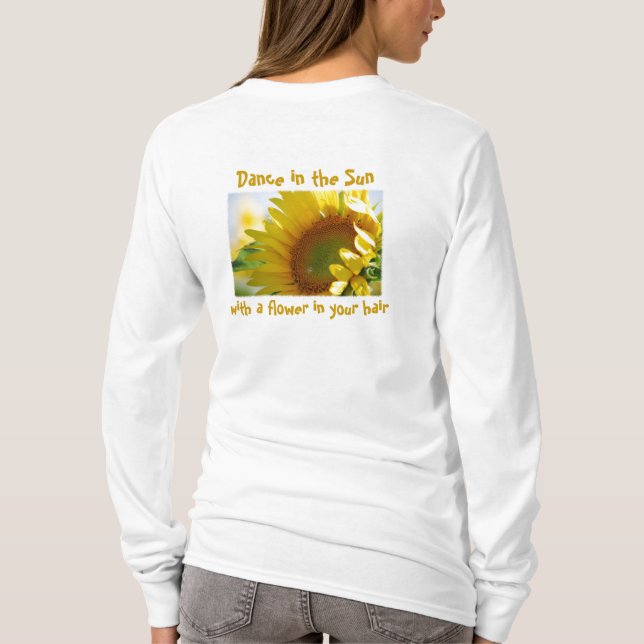Dans i solsolrosutslagsplatsen t-shirt (Baksida)
