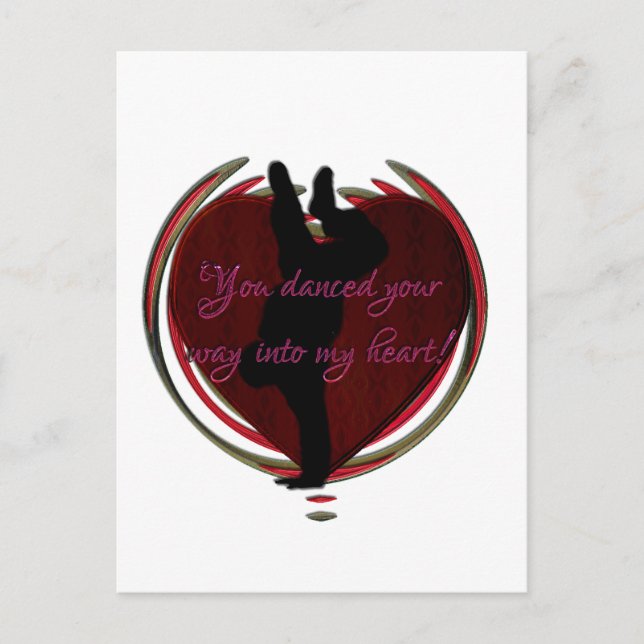 Dans in i mitt hjärta vykort (Framsida)