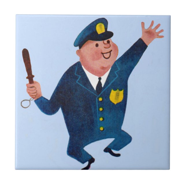 dans lycklig polis kakelplatta (Framsidan)