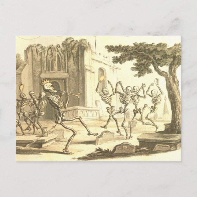 Dans makabra Momento Mori Vykort (Framsida)