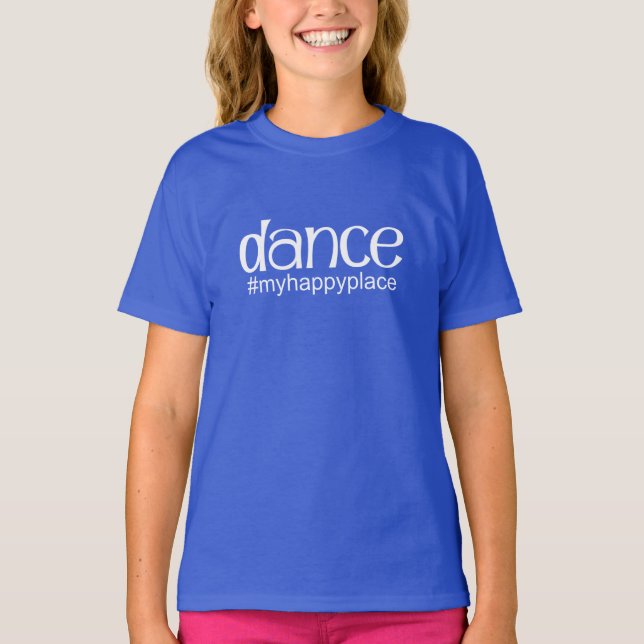 Dans#myhappyplace - royal tee shirt (Framsida)