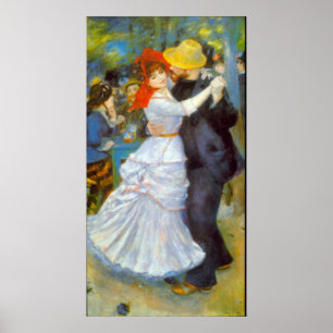 Dans på Bougival av Pierre Renoir Poster