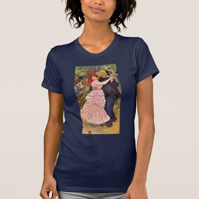 Dans på Bougival vid Pierre-Auguste Renoir Tee Shirt (Framsida)