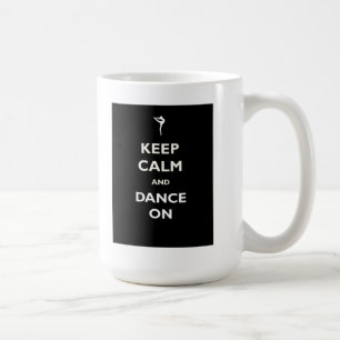 Dans på den svart muggen kaffemugg