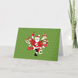 Dans Shiva Claus - Spruce skog Helgkort