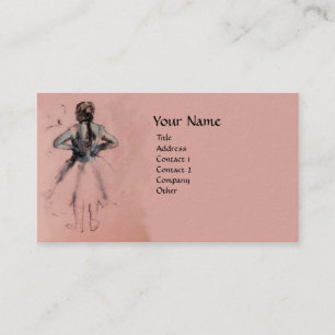 DANS-SKOLOR, BALLERINA BALLET DANCER I ROSA VISITKORT