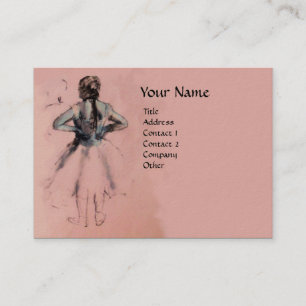 DANS-SKOLOR, BALLERINA BALLET DANCER I ROSA VISITKORT